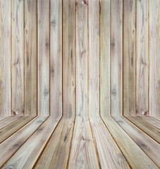 Teak wood plank texture background perspective.
