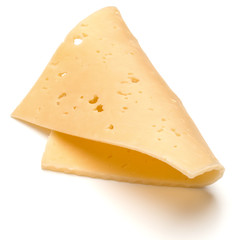 cheese slice isolated on white background cutout