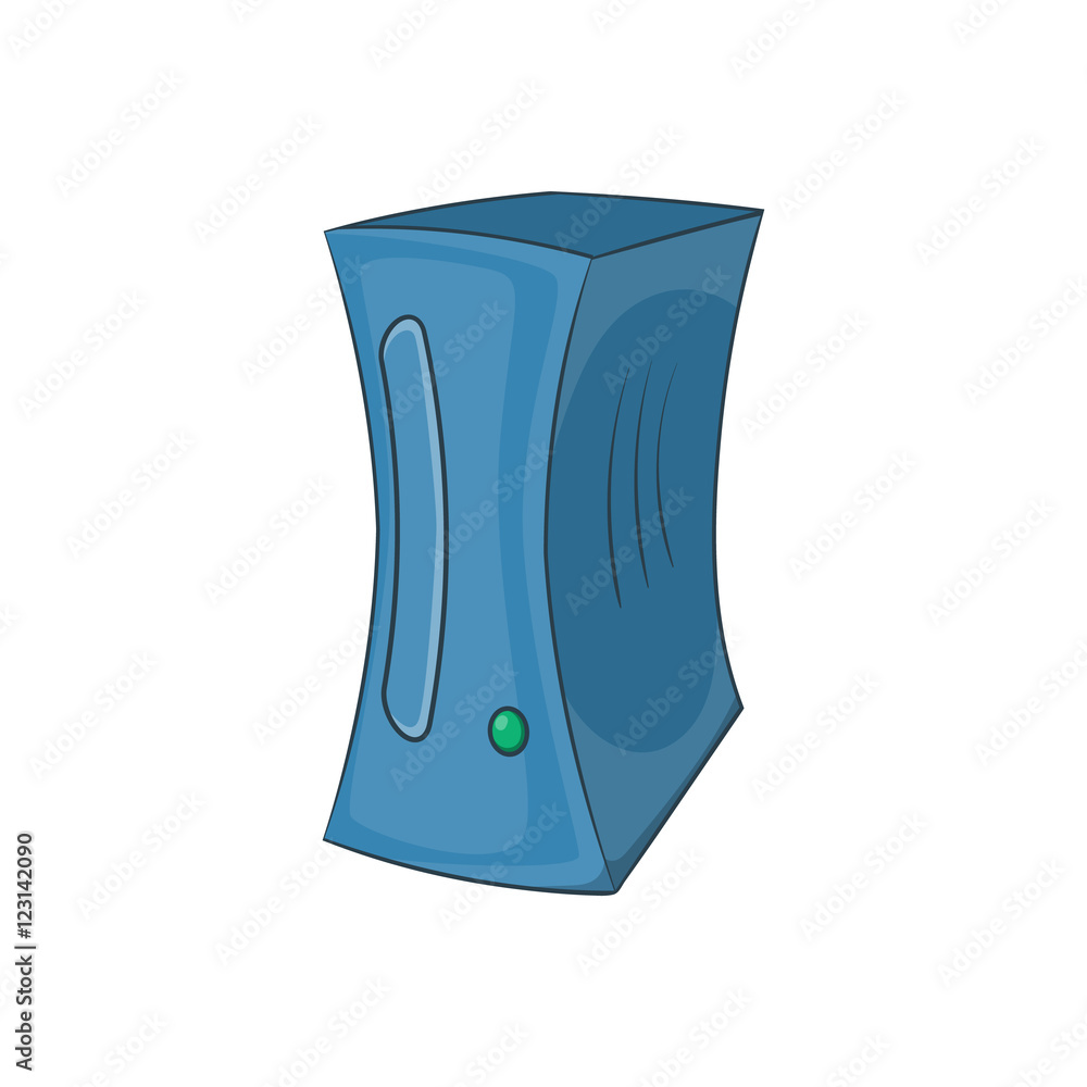 Poster game computer icon. cartoon illustration of computer vector icon for web design