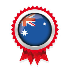 Australia flag badge vector