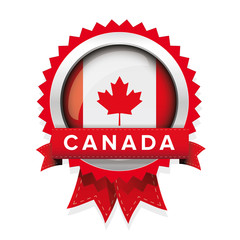 Canada flag badge vector