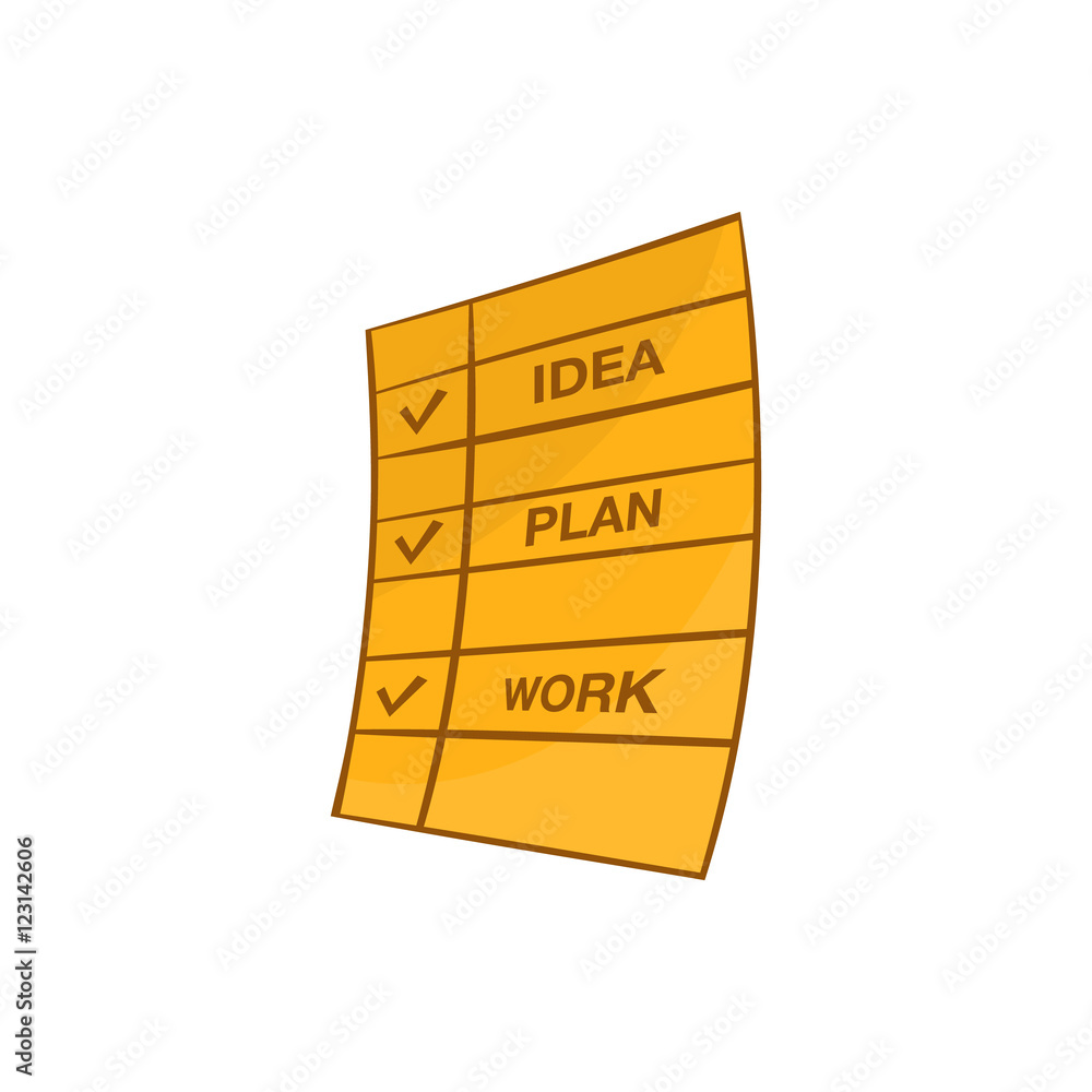 Aufkleber check list icon. cartoon illustration of list vector icon for web design