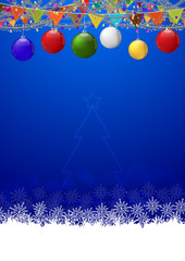christmas party on blue background