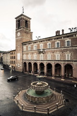 Fototapeta premium Main square In Fabriano town
