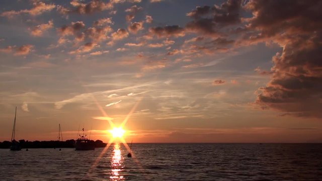 Tramonto su Levanto, cinque terre, Liguria italia
