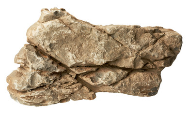 Rock isolated on white background