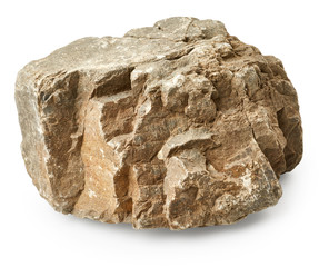 Rock isolated on white background