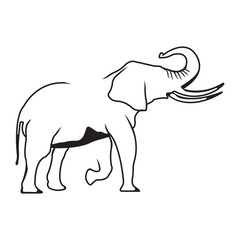 Vector logo elephant. Brand color silhouette icon.