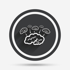 Brain sign icon. Brainstorm business ideas.