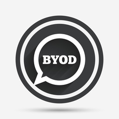 BYOD sign icon. Bring your own device symbol.
