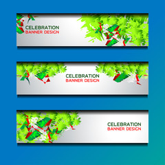 Christmas and New Year banners background design, vector illustration