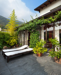 House outdoor, beautiful patio