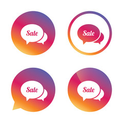 Speech bubble Sale icon. Special offer symbol.