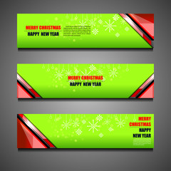Abstract Christmas Banner for Website Ads, vector illustration