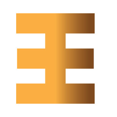 Obraz premium Golden Abstract Sign