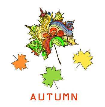 abstract pattern maple leaf autumn background