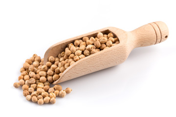 chick pea on white background