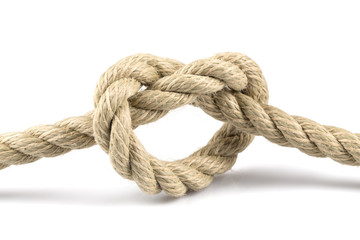 heart shape knot of rope