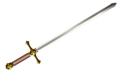 Medieval sword, vector, isolated