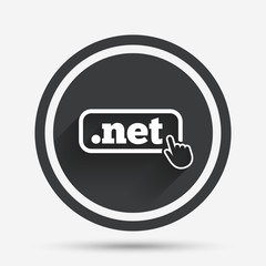 Domain NET sign icon. Top-level internet domain.