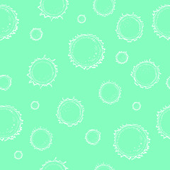 Vector of cute amoeba. Abstract pattern flowers. Vector of green