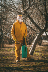 Spraying In The Orchard