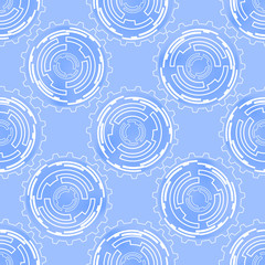 Abstract vector techno seamless pattern