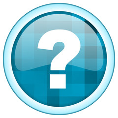 Blue glossy vector icon