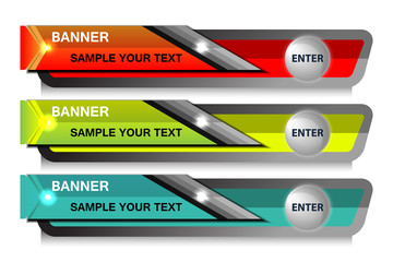 banners design for web, vector illustration