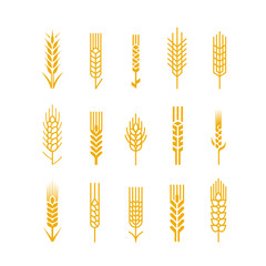 Spikes vector icon Design Elements Logo Bread Bakery Beer