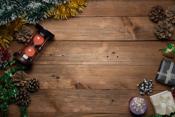 Beautiful Christmas background. The view from the top. Gradient.