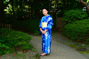 Japanese Woman Wearing Yukata