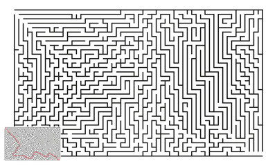 Large Vector Horizontal Maze with Answer 16