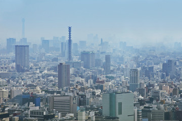 Modern city from above