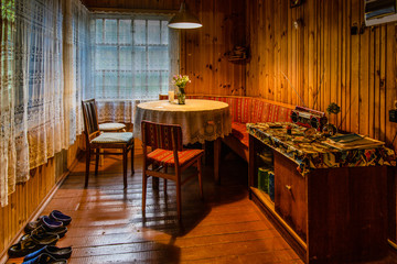 Interior veranda in a country house.