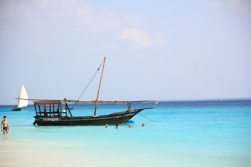 Obraz premium Piroga żeglarska na Zanzibarze, wolność