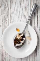 mix supplement antioxidant still life