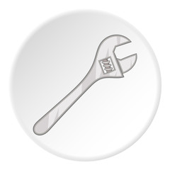 Adjustable wrench icon. Cartoon illustration of adjustable wrench vector icon for web