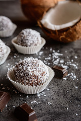 Truffles - classic no bake Chocolate coconut balls