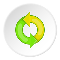 Recycling sign icon. Cartoon illustration of recycling sign vector icon for web