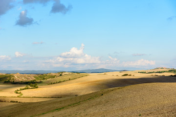 Fototapeta na wymiar Panorama of the Tuscan countryside near Siena