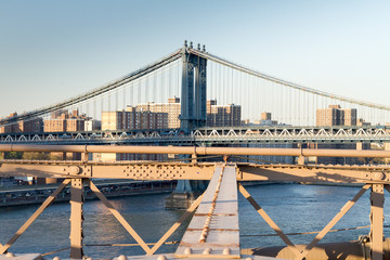 New York City skyline from the Brooklyn bridge