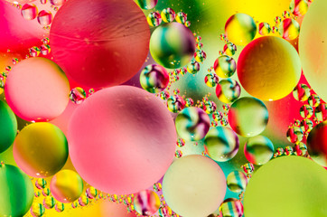 Abstract Bubbles Floating and Colorful