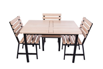 Set of kitchen furniture isolated on white