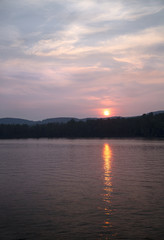 Sunset over a Lake