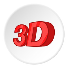 Sign 3d icon. Cartoon illustration of sign 3d vector icon for web