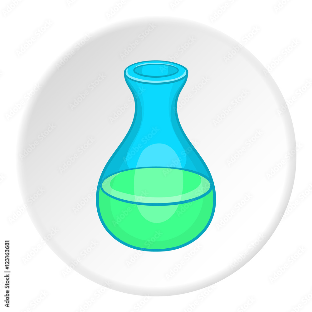 Poster laboratory flask icon. cartoon illustration of laboratory flask vector icon for web