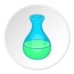 Laboratory flask icon. Cartoon illustration of laboratory flask vector icon for web