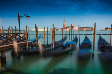 gondolas in Venice, Italy