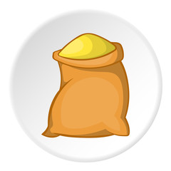 Sack of flour icon. Cartoon illustration of sack of flour vector icon for web